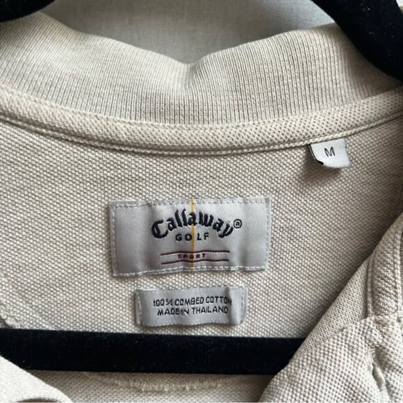 Callaway 100% Combed Cotton Golf Polo Shirt Sz M - Picture 6 of 9